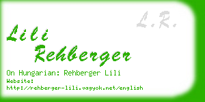 lili rehberger business card